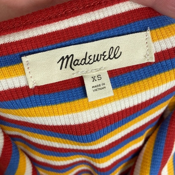 NEW Madewell Ribbed Rainbow‎ Thong Bodysuit Size XS 2020 Style AN422 Square Neck - Picture 5 of 13